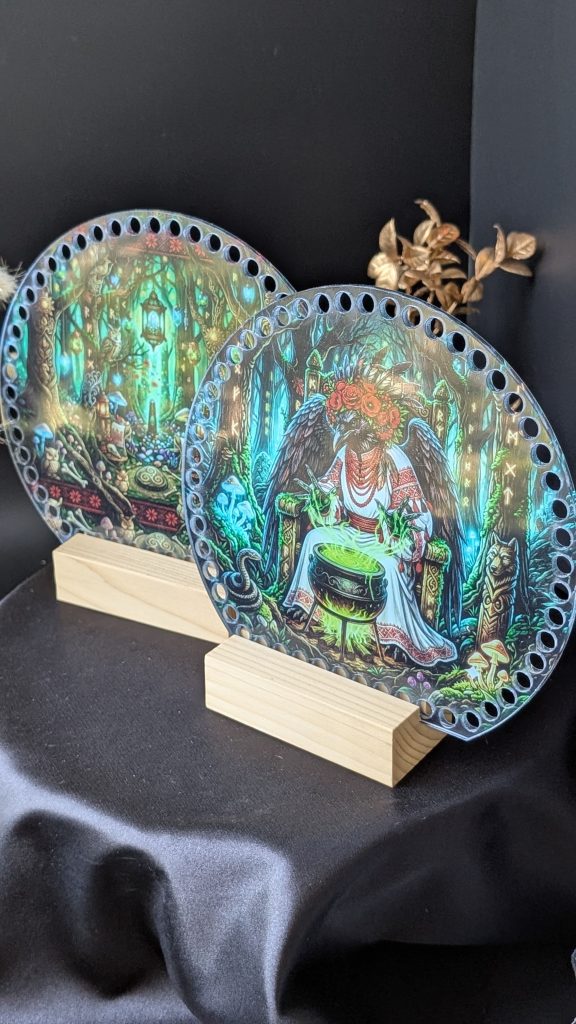 Акрилові боковинки для сумки — круглий обріз, 20 × 18 см