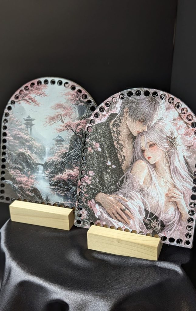 Шкіряні боковинки для в’язання сумки-рюкзака Сакура – арка 21 × 17,5